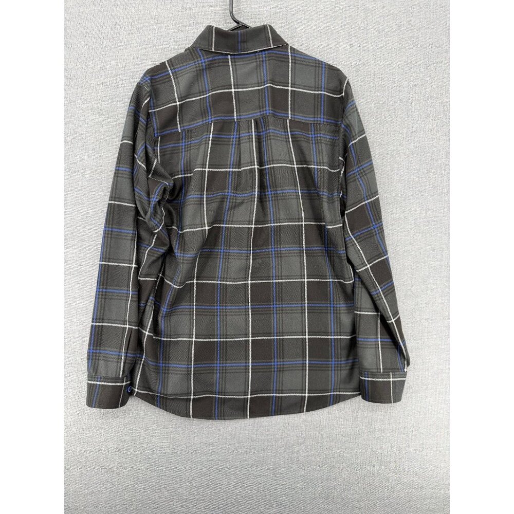 Dixxon Cycle Gear Medium Black Plaid Flannel Long Sleeve Shirt Mens M - Picture 2 of 5
